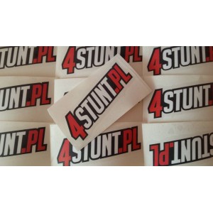 4stunt.pl stickers white-red